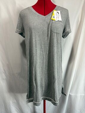 Honeydew Intimates Gray V-Neck Short Sleeve Sleep Shirt SM52